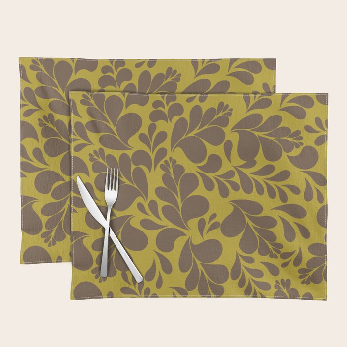 Vintage Floral Splash Pattern Placemat Gallery Image 1