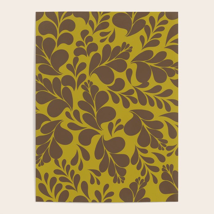 Vintage Floral Splash Pattern Poster Gallery Image 4