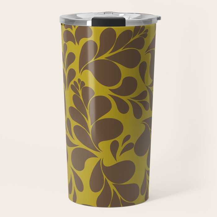 Vintage Floral Splash Pattern Travel Mug Gallery Image 1