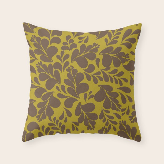 Vintage Floral Splash Pattern Throw Pillow Gallery Image 6