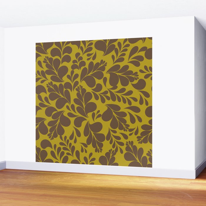 Vintage Floral Splash Pattern Wall Mural Gallery Image 2