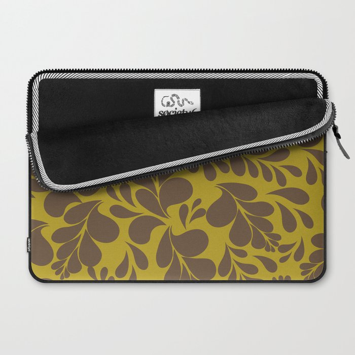 Vintage Floral Splash Pattern Laptop Sleeve Gallery Image 2