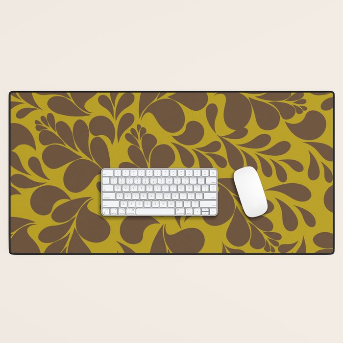 Vintage Floral Splash Pattern Desk Mat Gallery Image 1