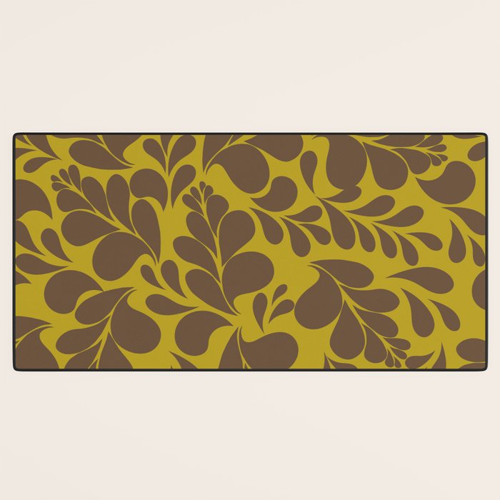 Vintage Floral Splash Pattern Desk Mat Gallery Image 3