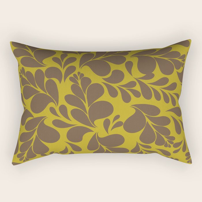 Vintage Floral Splash Pattern Rectangular Pillow Gallery Image 1