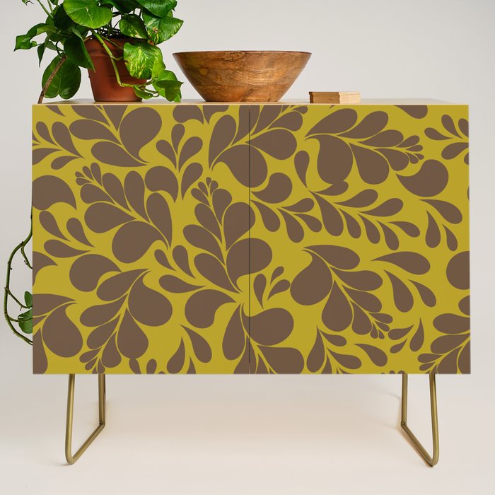Vintage Floral Splash Pattern Credenza Gallery Image 1