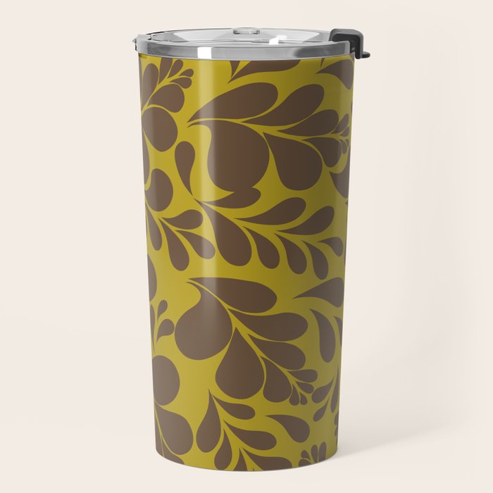 Vintage Floral Splash Pattern Travel Mug Gallery Image 2
