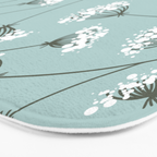 Queen Anne's Lace Floral Pattern Bath Mat Gallery Image 3