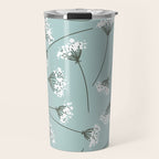 Queen Anne's Lace Floral Pattern Travel Mug Gallery Image 1