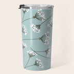 Queen Anne's Lace Floral Pattern Travel Mug Gallery Image 3