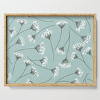 Queen Anne's Lace Floral Pattern Serving Tray Gallery Image 1