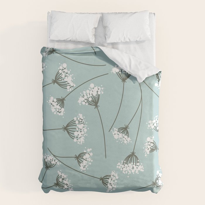 Queen Anne's Lace Floral Pattern Duvet Cover Gallery Image 6