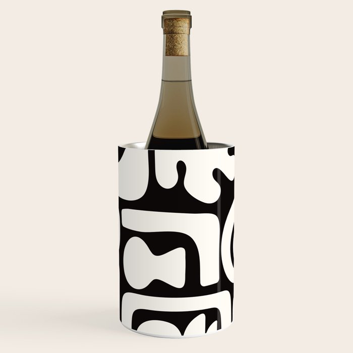 Abstract Black&White Cutouts Wine Chiller Gallery Image 3