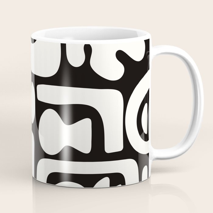 Abstract Black&White Cutouts Coffee Mug Gallery Image 1
