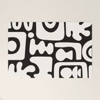Abstract Black&White Cutouts Welcome Mat Gallery Image 1