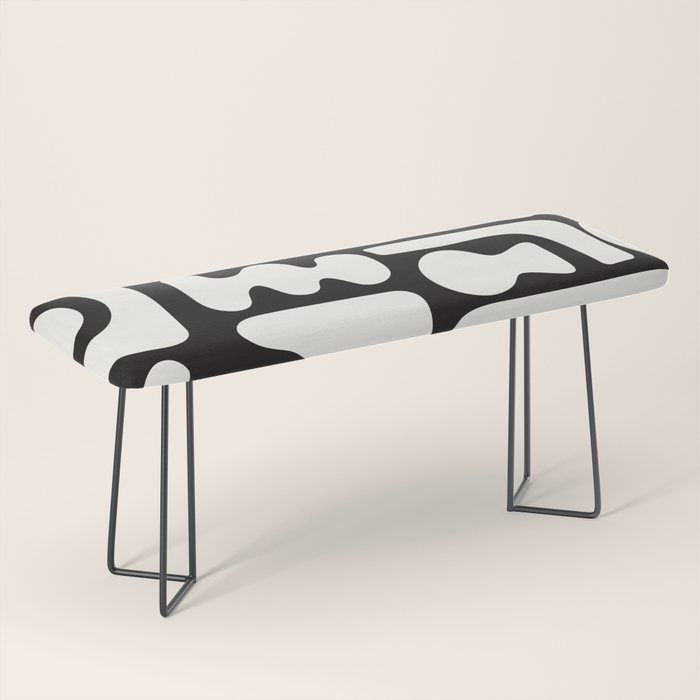 Abstract Black&White Cutouts Bench Gallery Image 1
