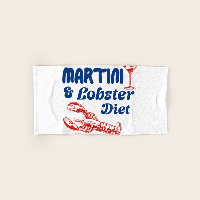 Martini and Lobster Diet Bath Towel Gallery Image 1