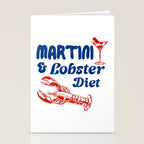 Martini and Lobster Diet Stationery Card Gallery Image 2