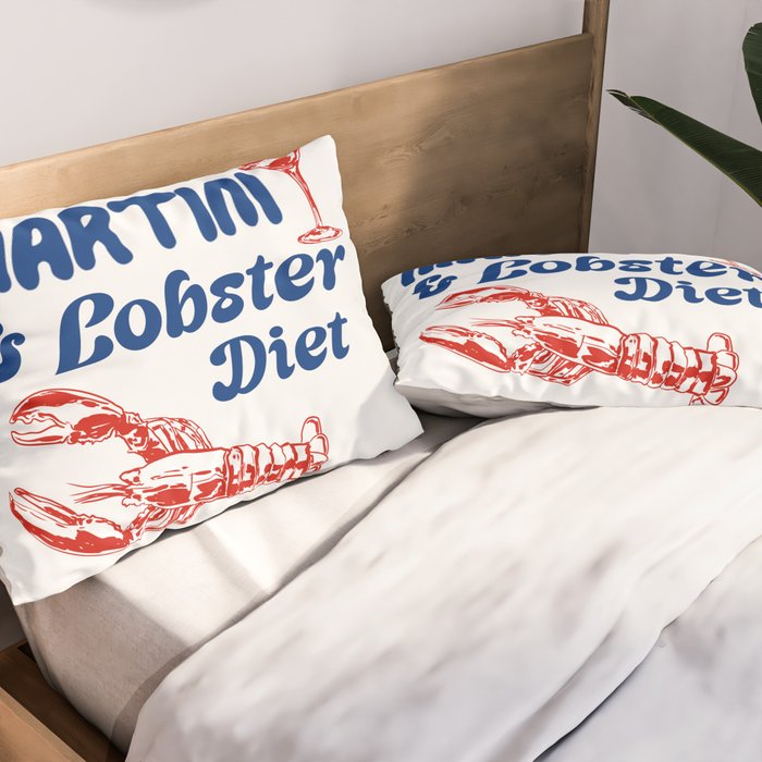 Martini and Lobster Diet Pillow Sham Gallery Image 2