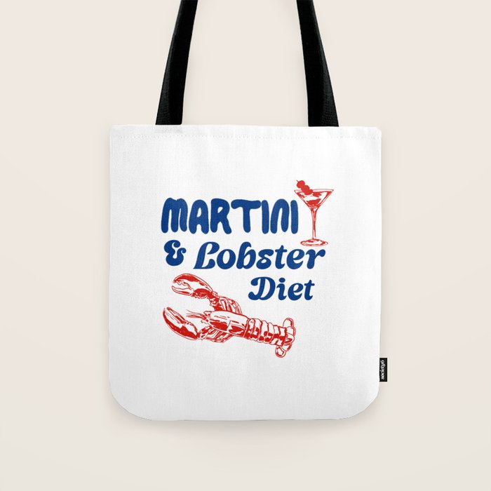 Martini and Lobster Diet Tote Bag Gallery Image 1