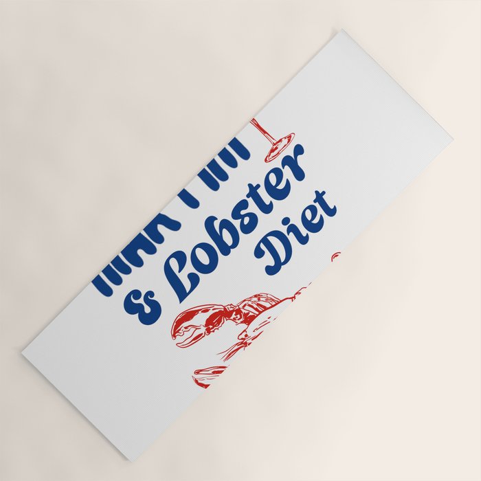 Martini and Lobster Diet Yoga Mat Gallery Image 1