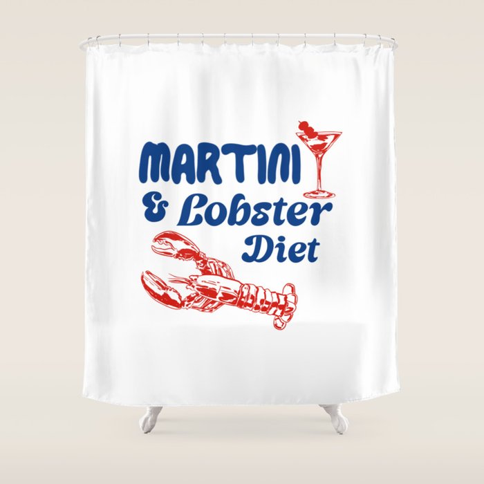Martini and Lobster Diet Shower Curtain Gallery Image 1