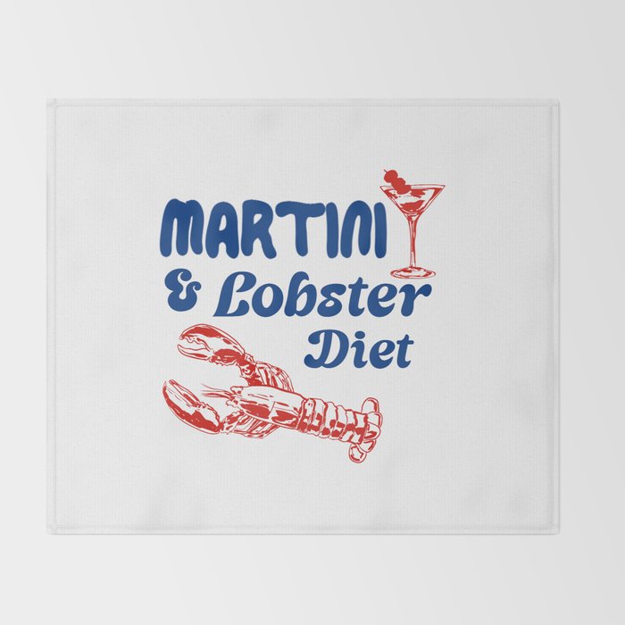 Martini and Lobster Diet Throw Blanket Gallery Image 2