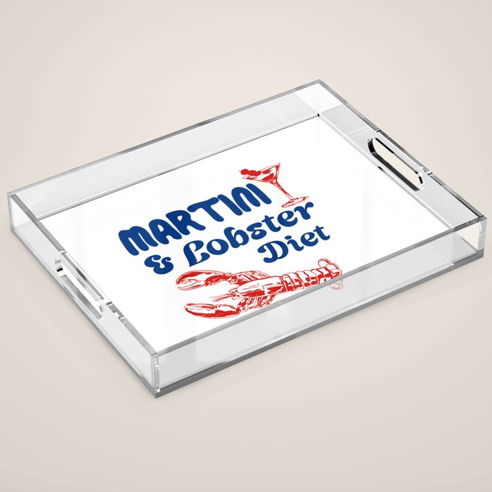 Martini and Lobster Diet Acrylic Tray Gallery Image 1