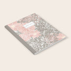 Floral Dahlias, Blush Pink, Gray, White Notebook Gallery Image 2