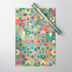 Gilt & Glory - Colorful Moroccan Mosaic Wrapping Paper Gallery Image 1