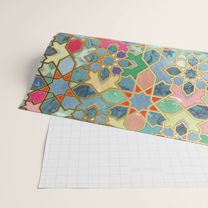 Gilt & Glory - Colorful Moroccan Mosaic Wrapping Paper Gallery Image 2