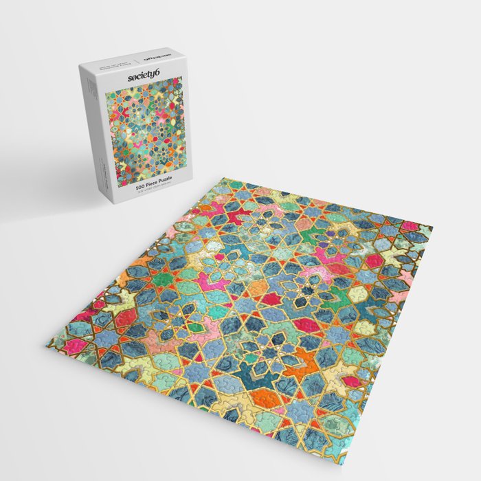 Gilt & Glory - Colorful Moroccan Mosaic Jigsaw Puzzle Gallery Image 2