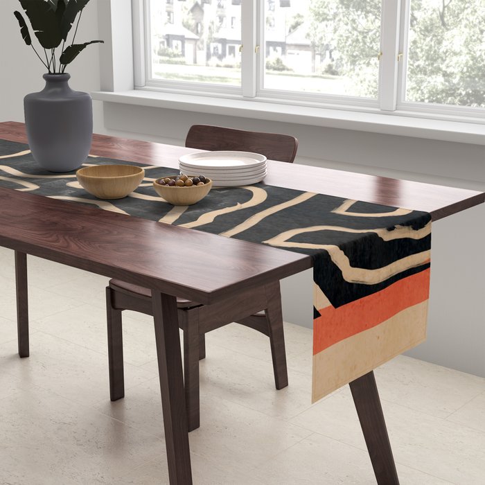Abstract line art 159 Table Runner Gallery Image 2