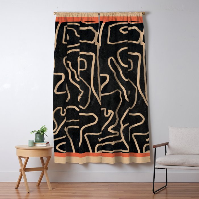 Abstract line art 159 Window Curtain Gallery Image 5