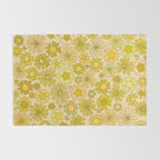 flower power // retro flower pattern by surfy birdy Rug Gallery Image 2