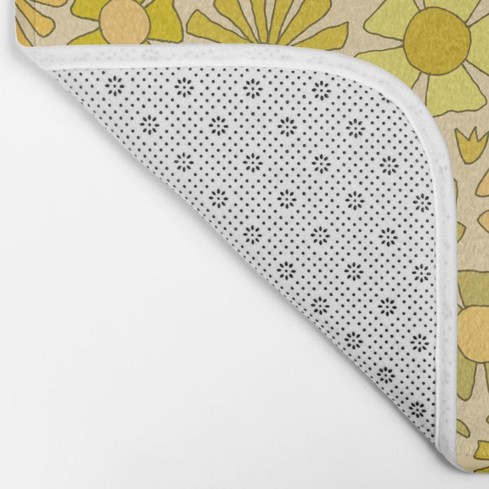 flower power // retro flower pattern by surfy birdy Bath Mat Gallery Image 2