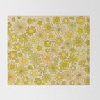 flower power // retro flower pattern by surfy birdy Throw Blanket Gallery Image 2