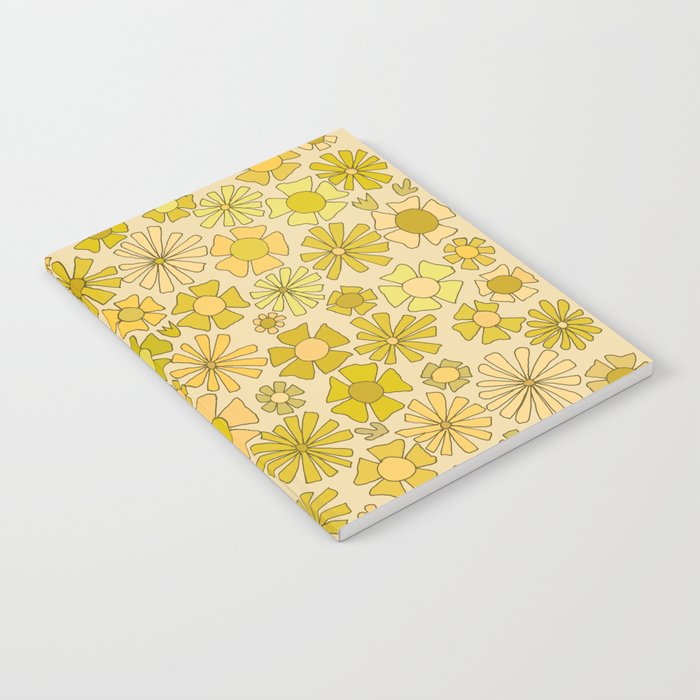 flower power // retro flower pattern by surfy birdy Notebook Gallery Image 2