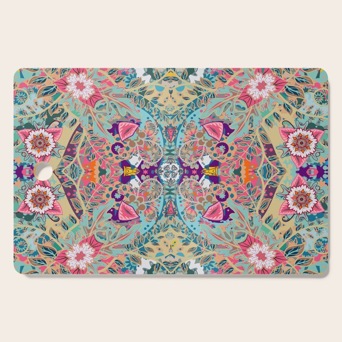 Mandala - Turquoise Boho Cutting Board Gallery Image 1