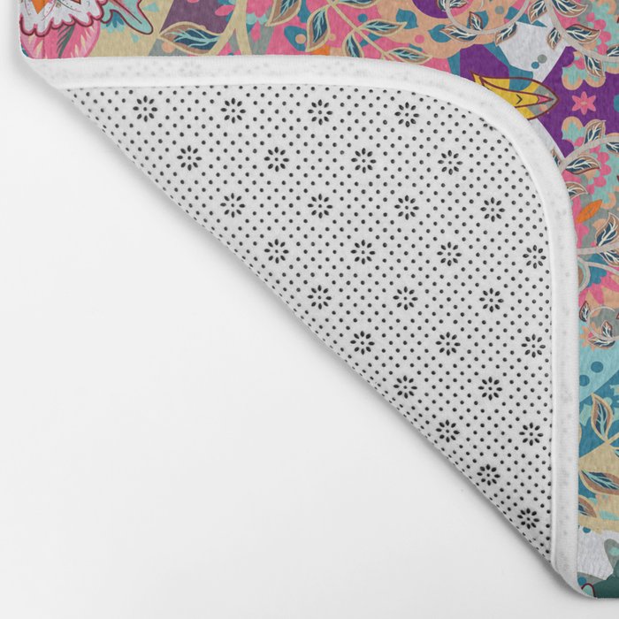 Mandala - Turquoise Boho Bath Mat Gallery Image 2