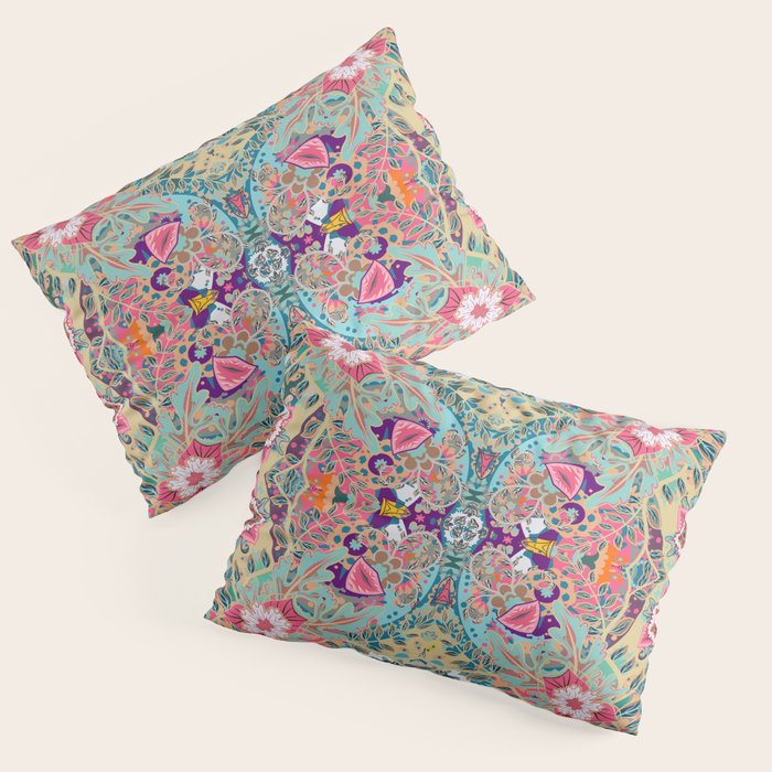 Mandala - Turquoise Boho Pillow Sham Gallery Image 3