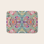 Mandala - Turquoise Boho Bath Mat Gallery Image 1