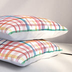  Holiday 2025 Cheerful Plaid Watercolor Gingham Pillow Sham Gallery Image 3