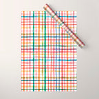  Holiday 2025 Cheerful Plaid Watercolor Gingham Wrapping Paper Gallery Image 1