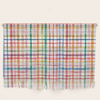  Holiday 2025 Cheerful Plaid Watercolor Gingham Wall Hanging Gallery Image 1