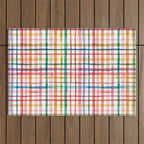  Holiday 2025 Cheerful Plaid Watercolor Gingham Outdoor Rug Gallery Image 1