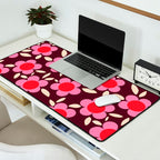 Pink and Maroon Flowers Pop Desk Mat Gallery Image 2