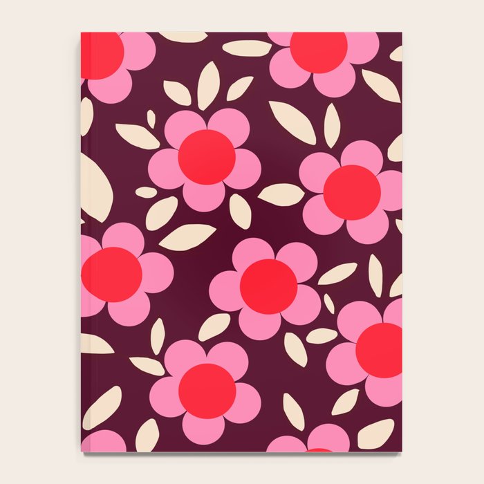 Pink and Maroon Flowers Pop Notebook Gallery Image 4