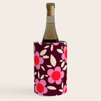 Pink and Maroon Flowers Pop Wine Chiller Gallery Image 1