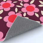 Pink and Maroon Flowers Pop Rug Gallery Image 4